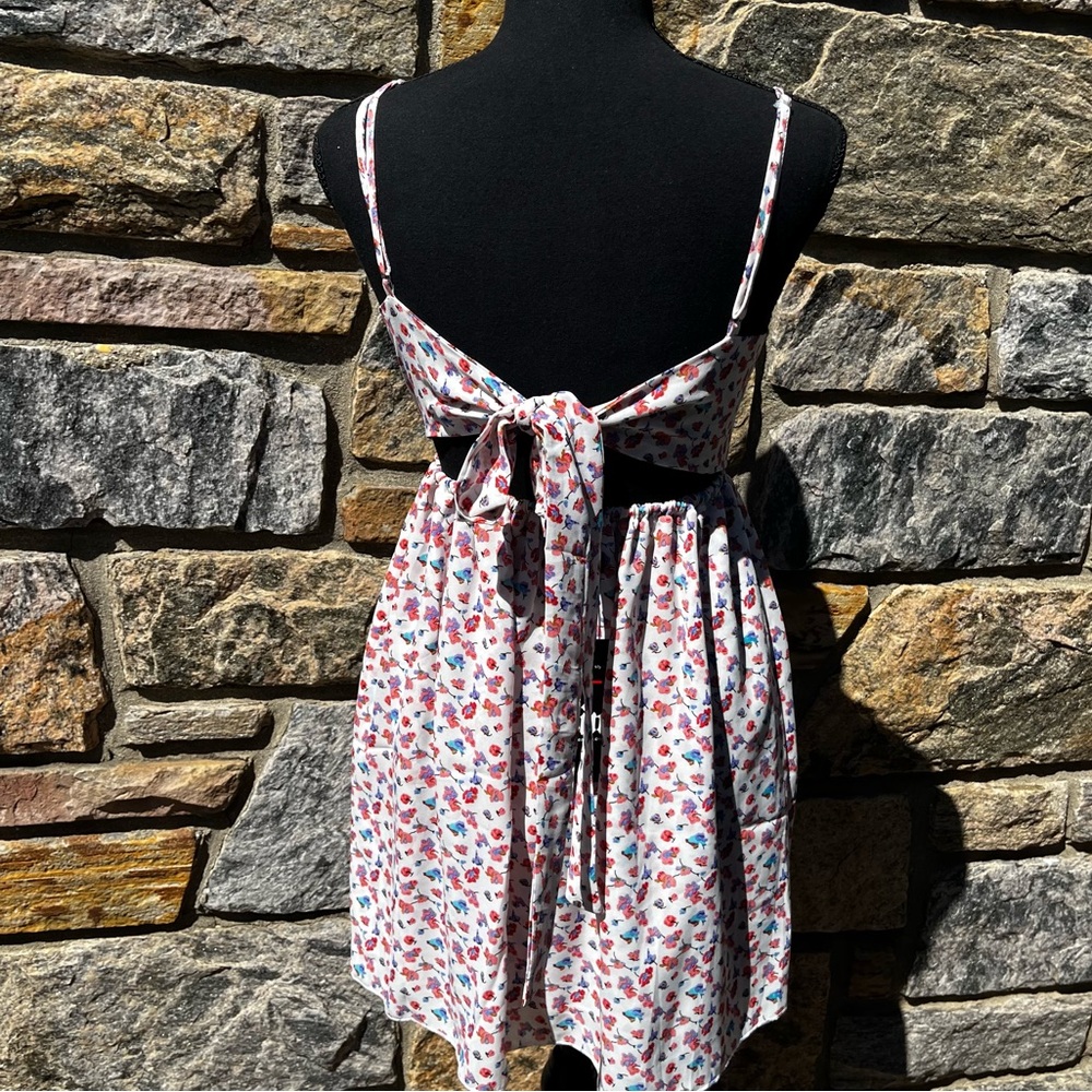 Floral tie back babydoll dress💕